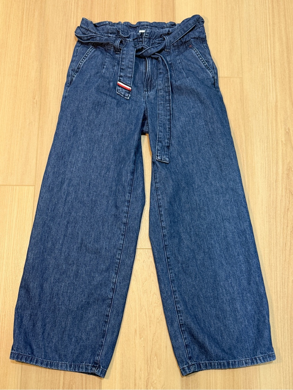 Tommy Hilfiger Paperbag Wide Leg Jeans—Size XXS